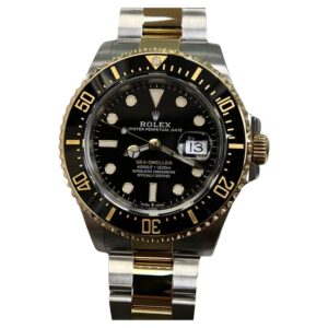 Rolex Sea Dweller 126603 43mm Black Ceramic 18K Yellow Gold Steel Box Paper