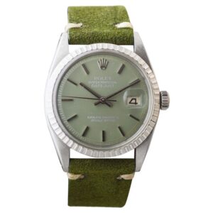Rolex Stainless Steel Datejust with Custom Sage Green Dial 1960s