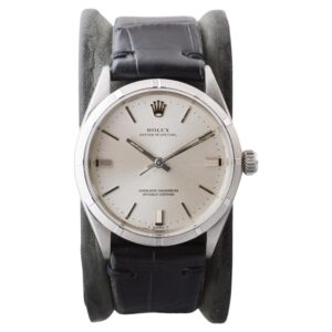 Rolex Steel Oyster Perpetual with Factory Original Silvered Dial circa 1960's