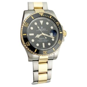 Rolex Submariner 116613 40mm Black Ceramic 18K Yellow Gold Stainless Steel Box