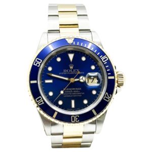 Rolex Submariner 16613 Blue Dial 18K Yellow Gold Stainless Steel 40mm
